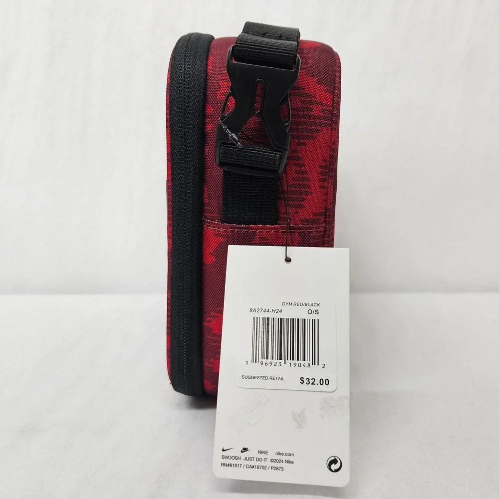 Nike Hard Shell Insulated Lunch Bag 9A2744-H24 Gym Red Black Digi Camo